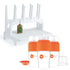 PopYum 9 oz Orange Formula Making Baby Bottle 3-Pack with White Drying Rack Bundle - PopYum