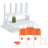 PopYum 9 oz Orange Formula Making Baby Bottle 3-Pk with White Drying Rack & Clear Drying Mat Bundle - PopYum