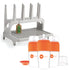 PopYum 9 oz Orange Formula Making Baby Bottle 3-Pack with Gray Drying Rack Bundle - PopYum