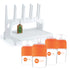 PopYum Orange Formula Making Baby Bottle Set 4-Pack with White Drying Rack Bundle - PopYum