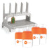PopYum Orange Formula Making Baby Bottle Set 4-Pack with Gray Drying Rack Bundle - PopYum