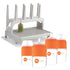 PopYum Orange Baby Bottle Set 4-Pack with Gray Drying Rack & Clear Drying Mat Bundle - PopYum