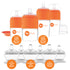 PopYum Orange 10 Piece Bundle: Bottle Set + 3 Nipple 2-Packs - PopYum