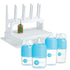 PopYum Blue Baby Bottle Set 4-Pack with White Drying Rack & Clear Drying Mat Bundle - PopYum