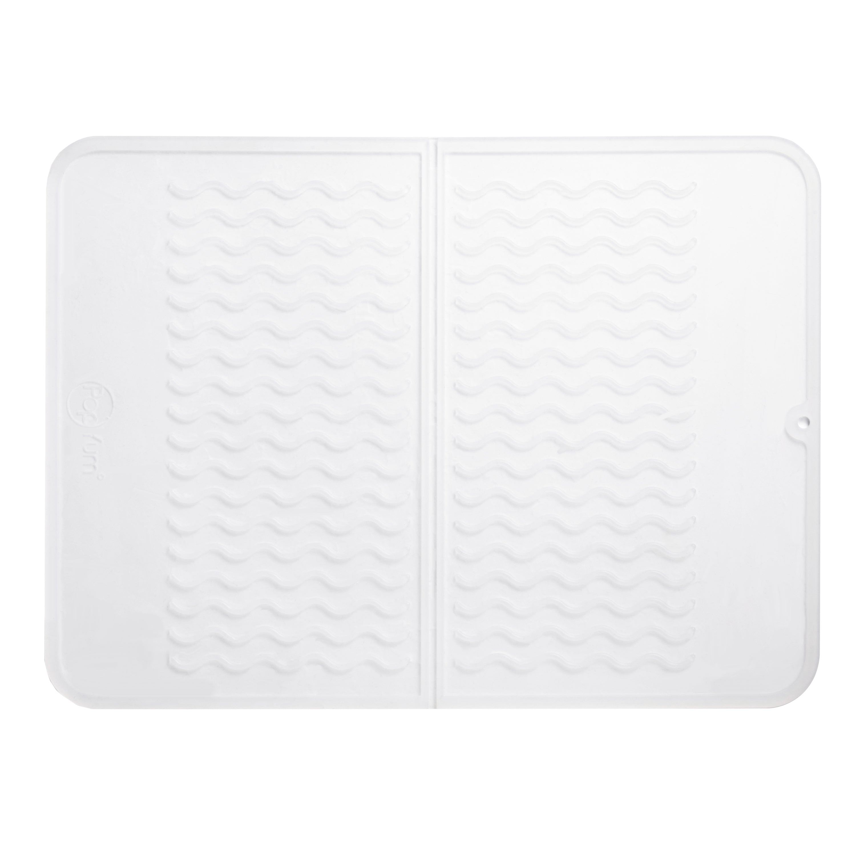 PopYum Silicone Drying Mat (12x16 in, 30x40 cm), Clear-Frosted - PopYum