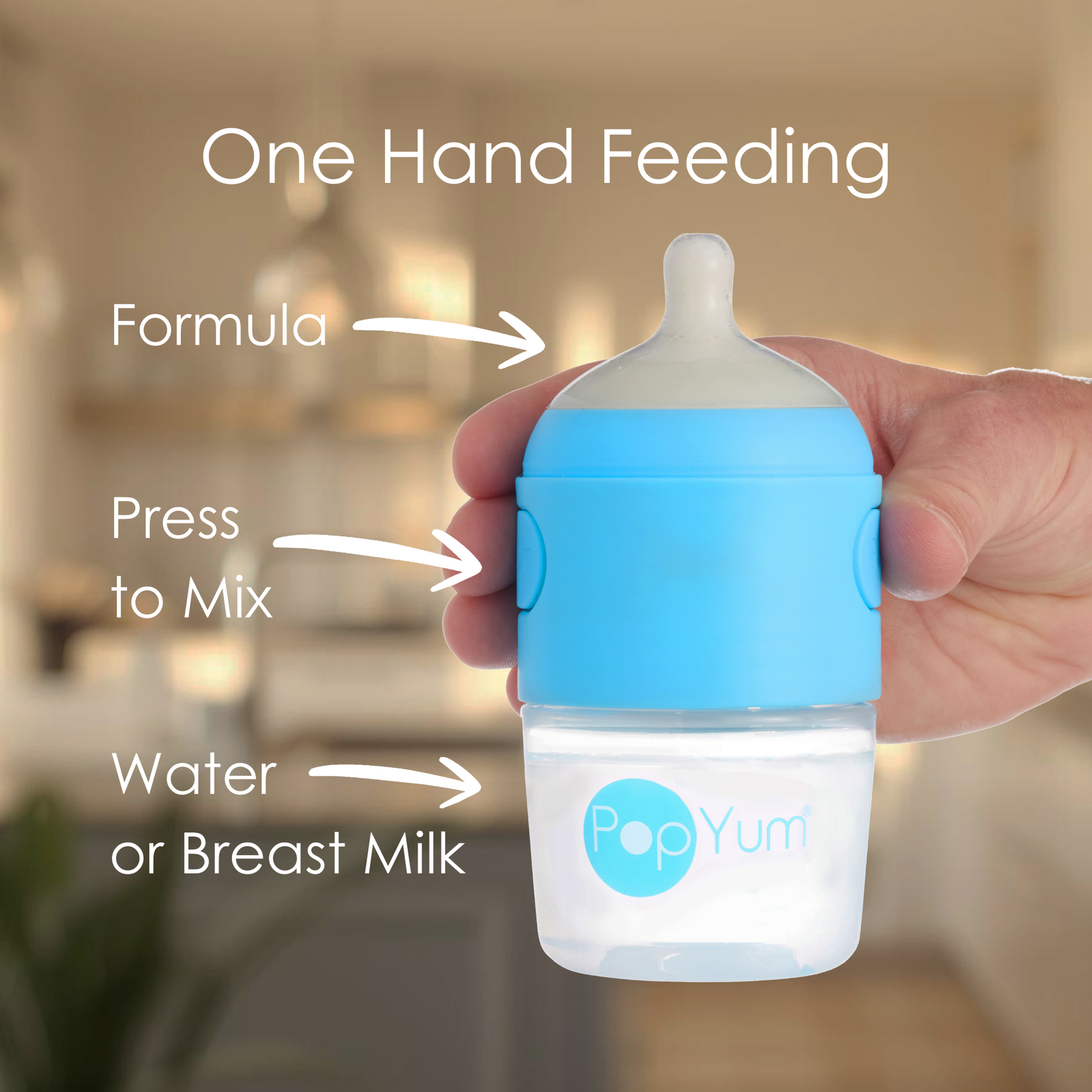 PopYum Blue 10 Piece Bundle: Bottle Set + 3 Nipple 2-Packs PopYum Blue 10 Piece Bundle: Bottle Set + 3 Nipple 2-Packs