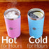 PopYum 13oz Insulated Stainless Steel Kids’ Cups with Lid and Straw, 2-Pack, Green & Pink, stackable, sippy, baby, child, toddler, tumbler - PopYum