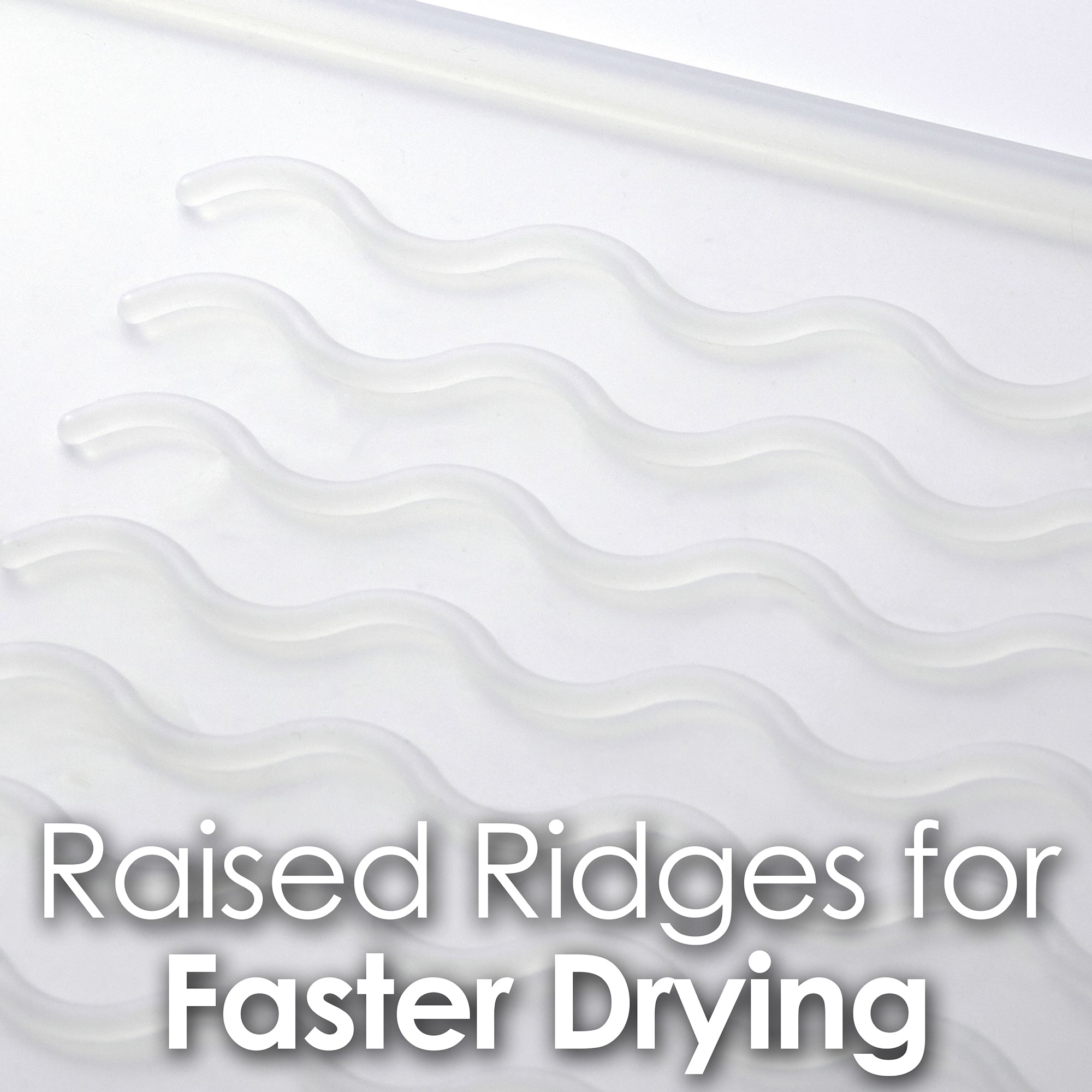 PopYum Silicone Drying Mat (12x16 in, 30x40 cm), Clear-Frosted - PopYum