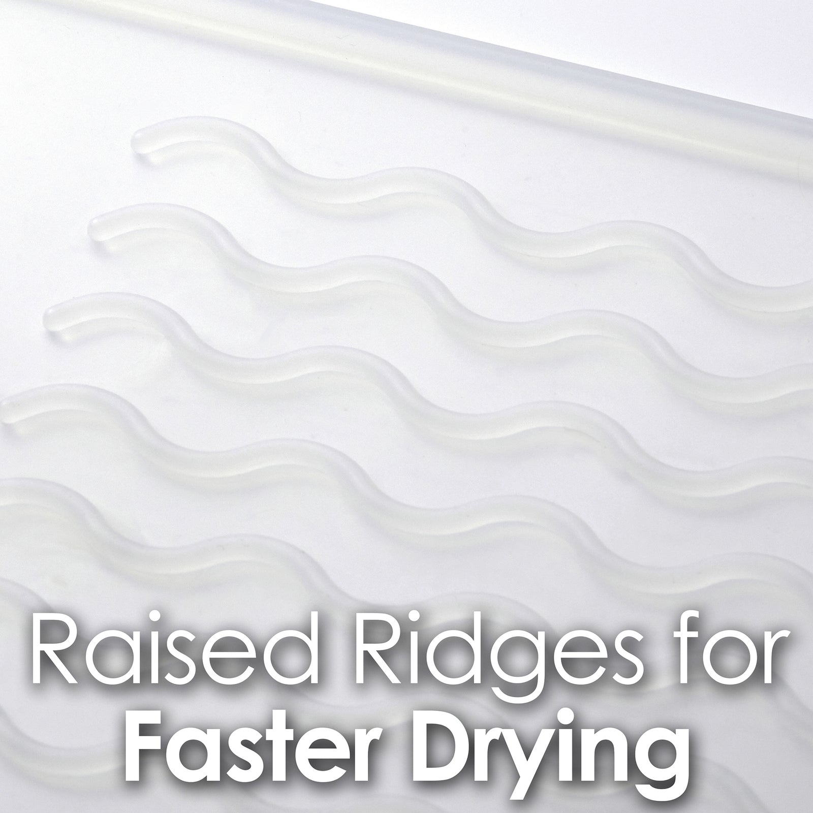 PopYum Silicone Drying Mat (12x16 in, 30x40 cm), Clear-Frosted - PopYum