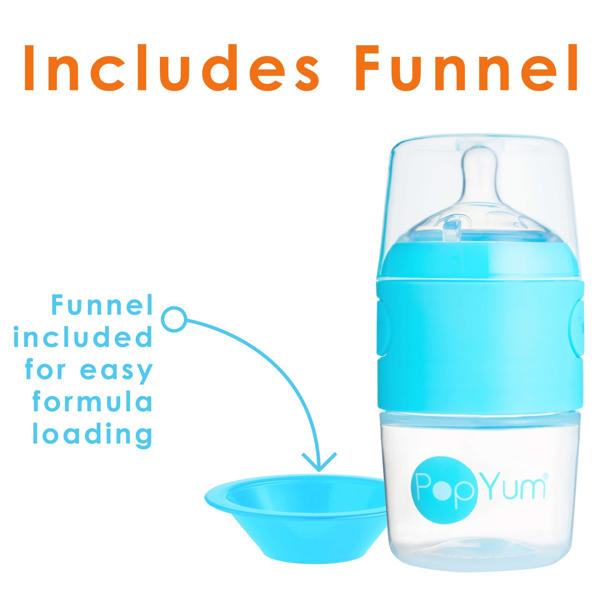 PopYum Anti-Colic Formula Making Baby Bottle, 2 pack, 5 oz, 150 ml