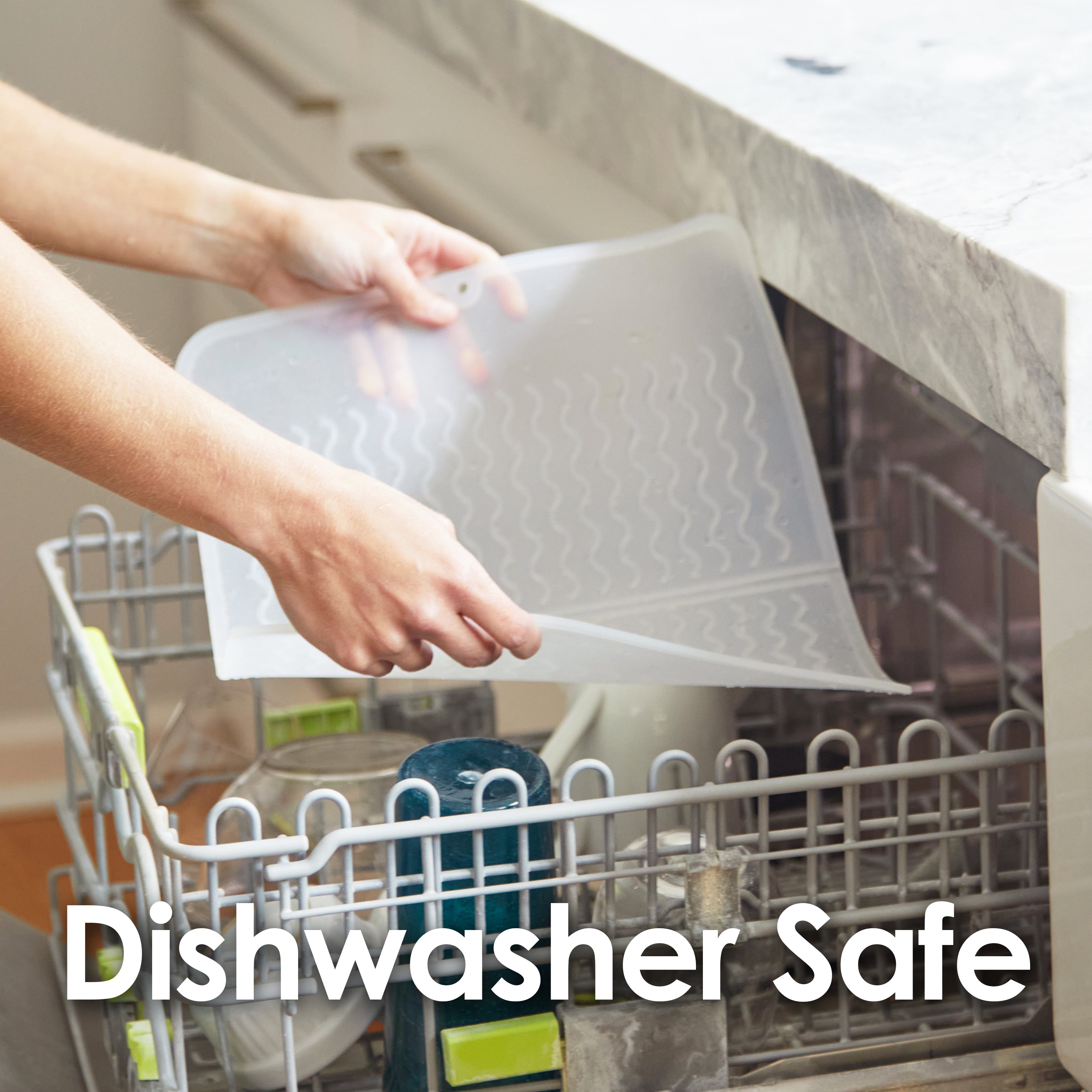 PopYum Silicone Drying Mat (12x16 in, 30x40 cm), Clear-Frosted - PopYum