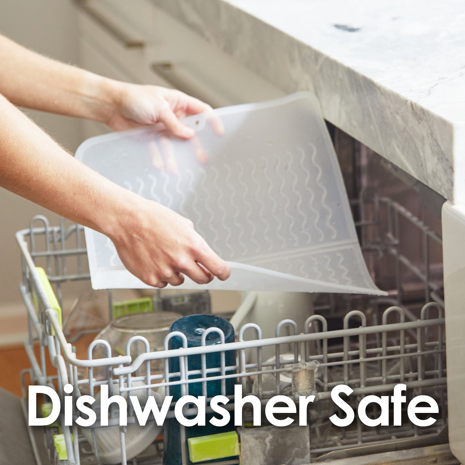 PopYum Silicone Drying Mat (12x16 in, 30x40 cm), Clear-Frosted - PopYum