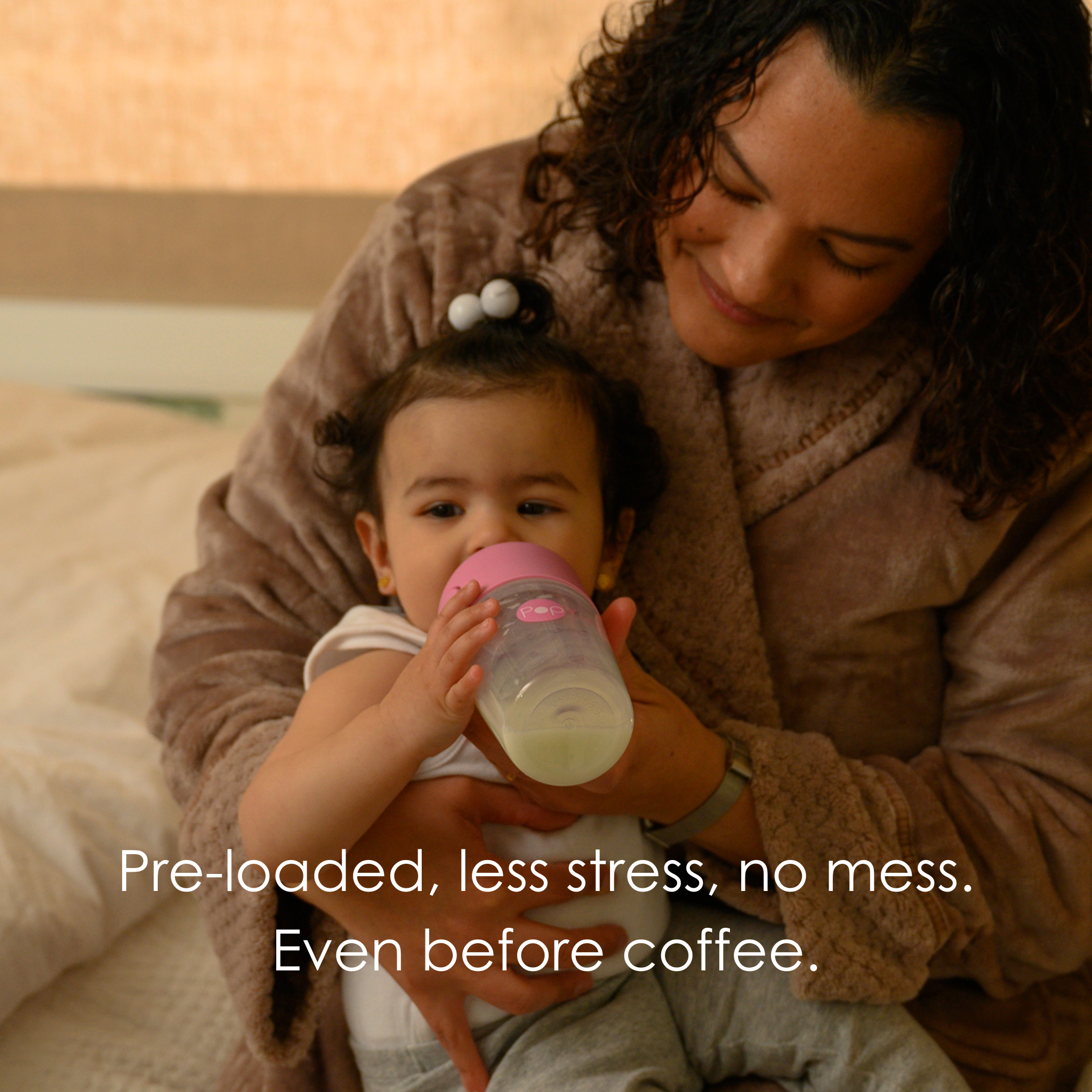 PopYum Baby Bottle Starter Set for Breast and Formula Feeding, 4-Pack, Pink, 2x 5oz Bottles (150ml) + 2x 9oz Bottles (260ml)