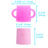 PopYum Silicone Training Cup 2-Pack for Baby and Toddler, handles, BPA Free, self feeding training, tumbler (electric purple and orchid pink) - PopYum