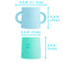 PopYum Silicone Training Cup 2-Pack for Baby and Toddler, handles, BPA Free, self feeding training, tumbler (sky blue and mint green) - PopYum