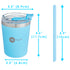PopYum 9oz Insulated Stainless Steel Kids’ Cups with Lid and Straw, 2-Pack, Blue & Green, stackable, sippy, baby, child, toddler, tumbler - PopYum