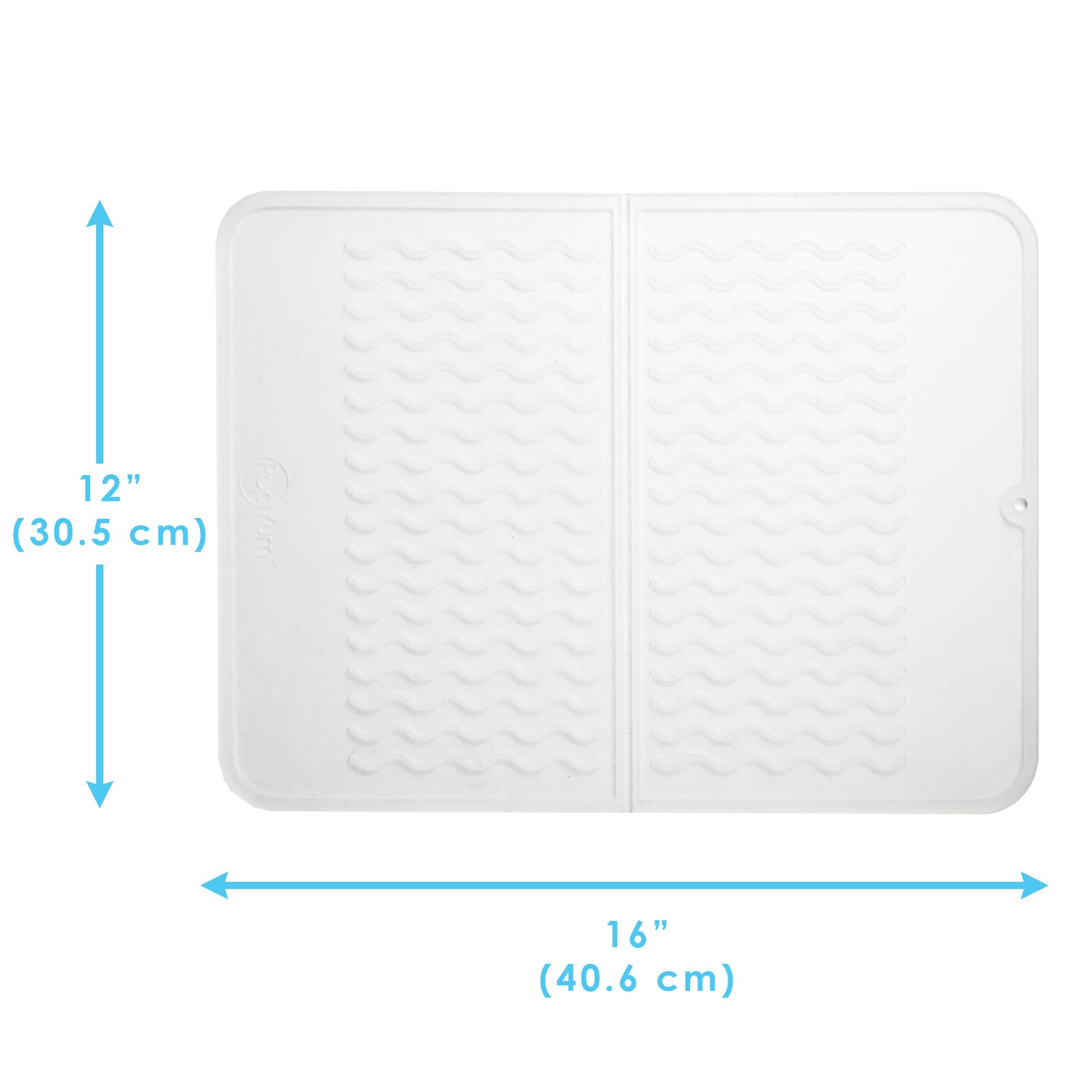 PopYum Silicone Drying Mat (12x16 in, 30x40 cm), Clear-Frosted - PopYum
