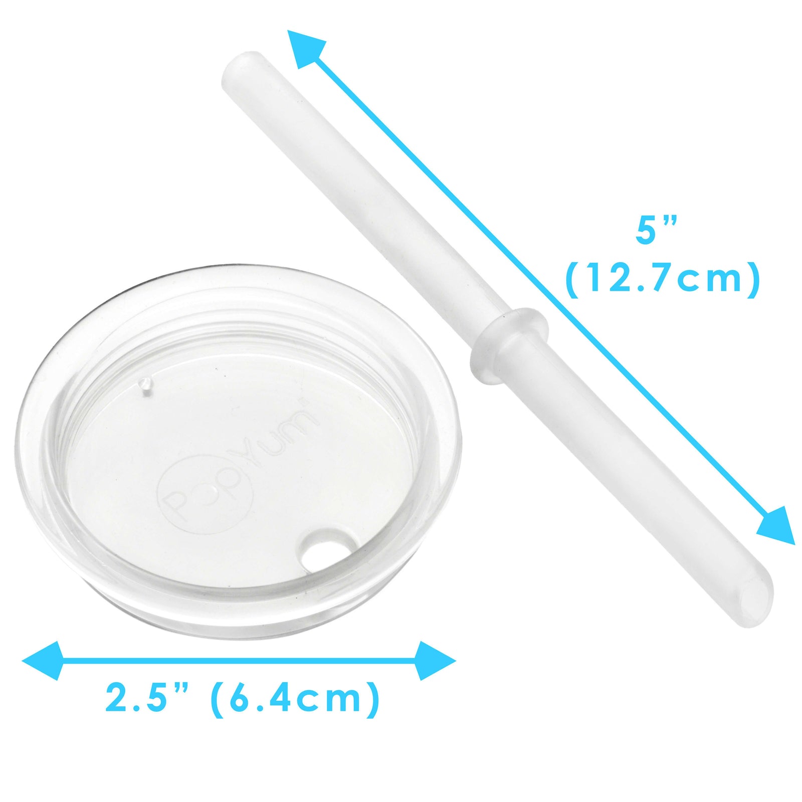 PopYum Silicone Training Cup Replacement Straw and Lid - PopYum